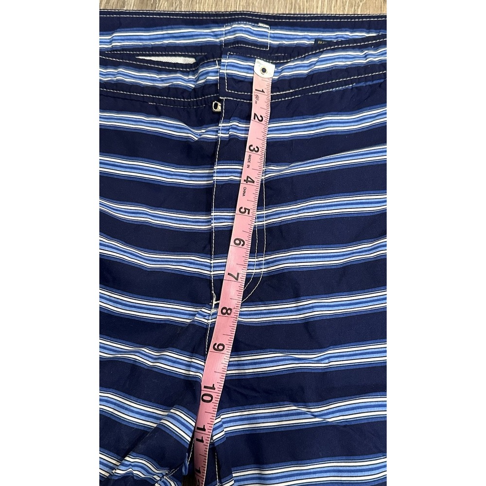 Polo Ralph Lauren Shorts Mens 34 Swim Trunks Blue White Striped Mesh Liner Short - Picture 13 of 14